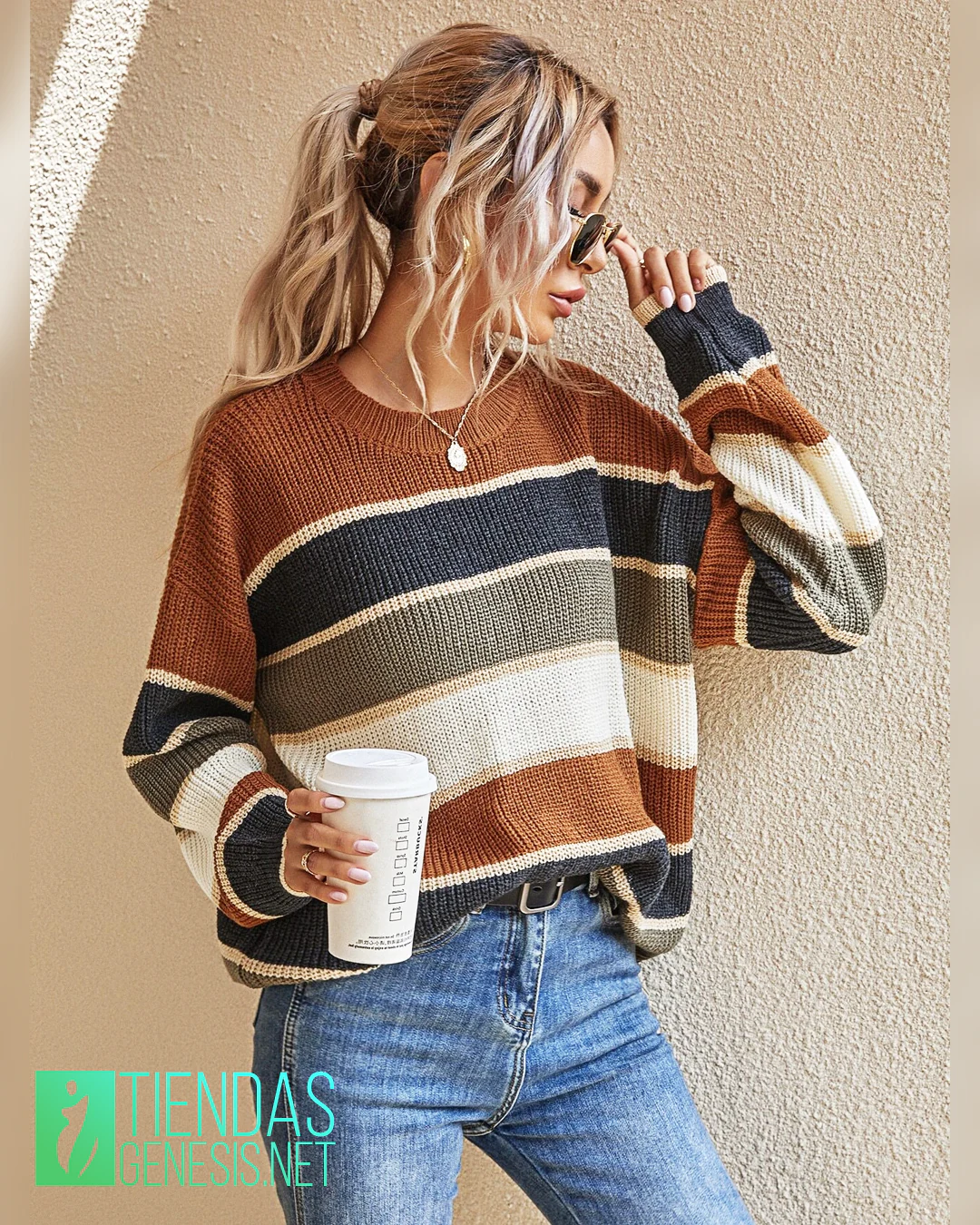 Sweater Mujer Líneas